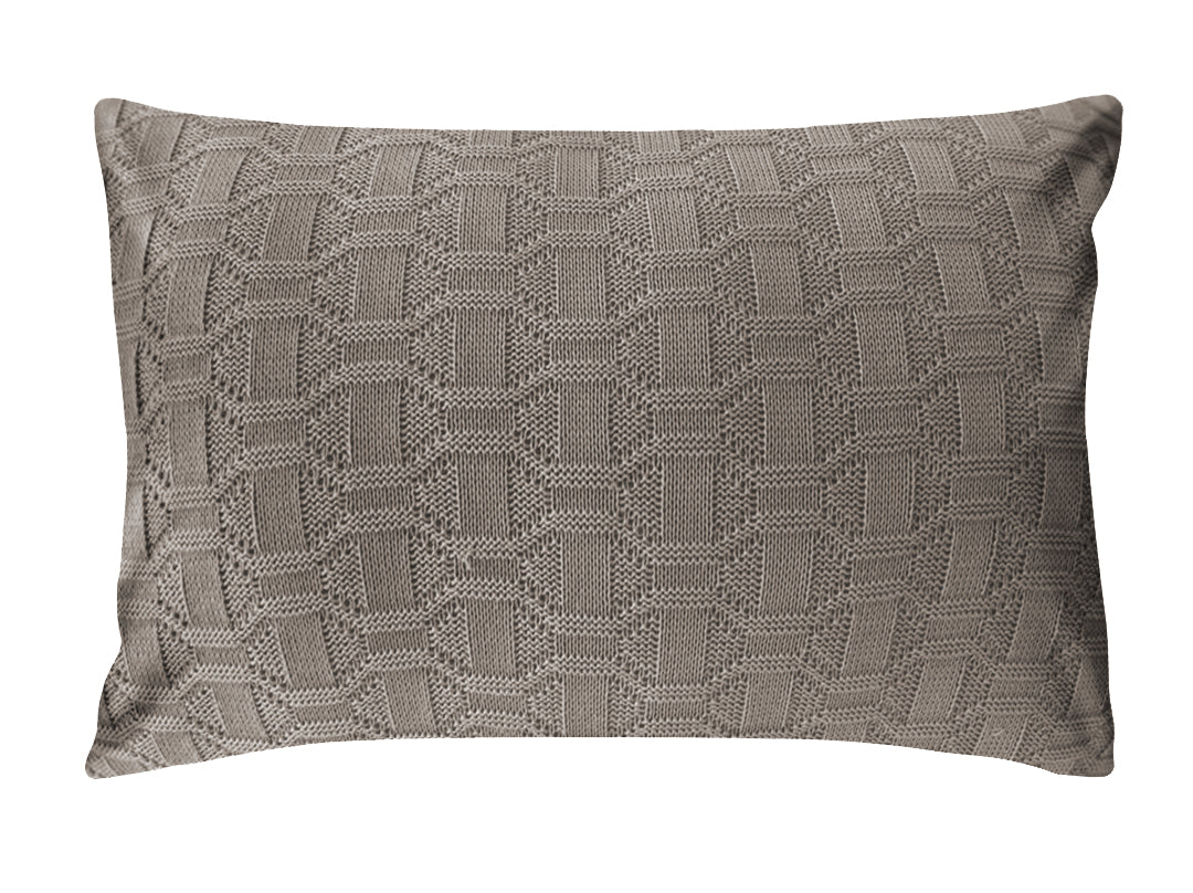 ALMOFADA CASA-ESSENZIALE TRICOT CASA-ESSENZIALE DIAMOND NATURAL 35 cm x 55 cm