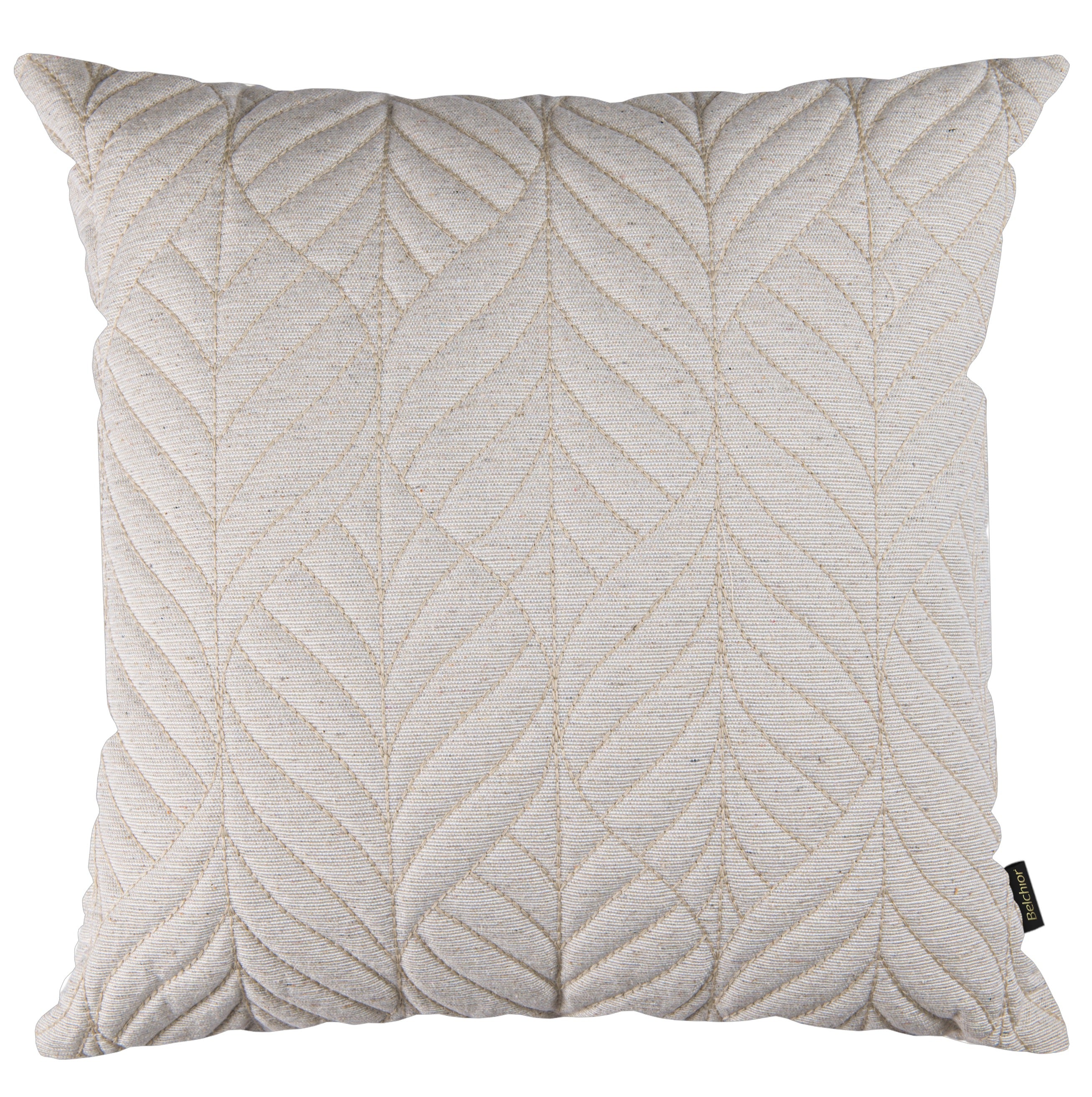CAPA DE ALMOFADA CASA-ESSENZIALE CONCEPT 418 COM BORDADO E APLICACAO 50 cm x 50 cm