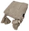 MANTA TRICOT CASA-ESSENZIALE COLMEIA C/TASSEL0,90 m x 1,80 m
