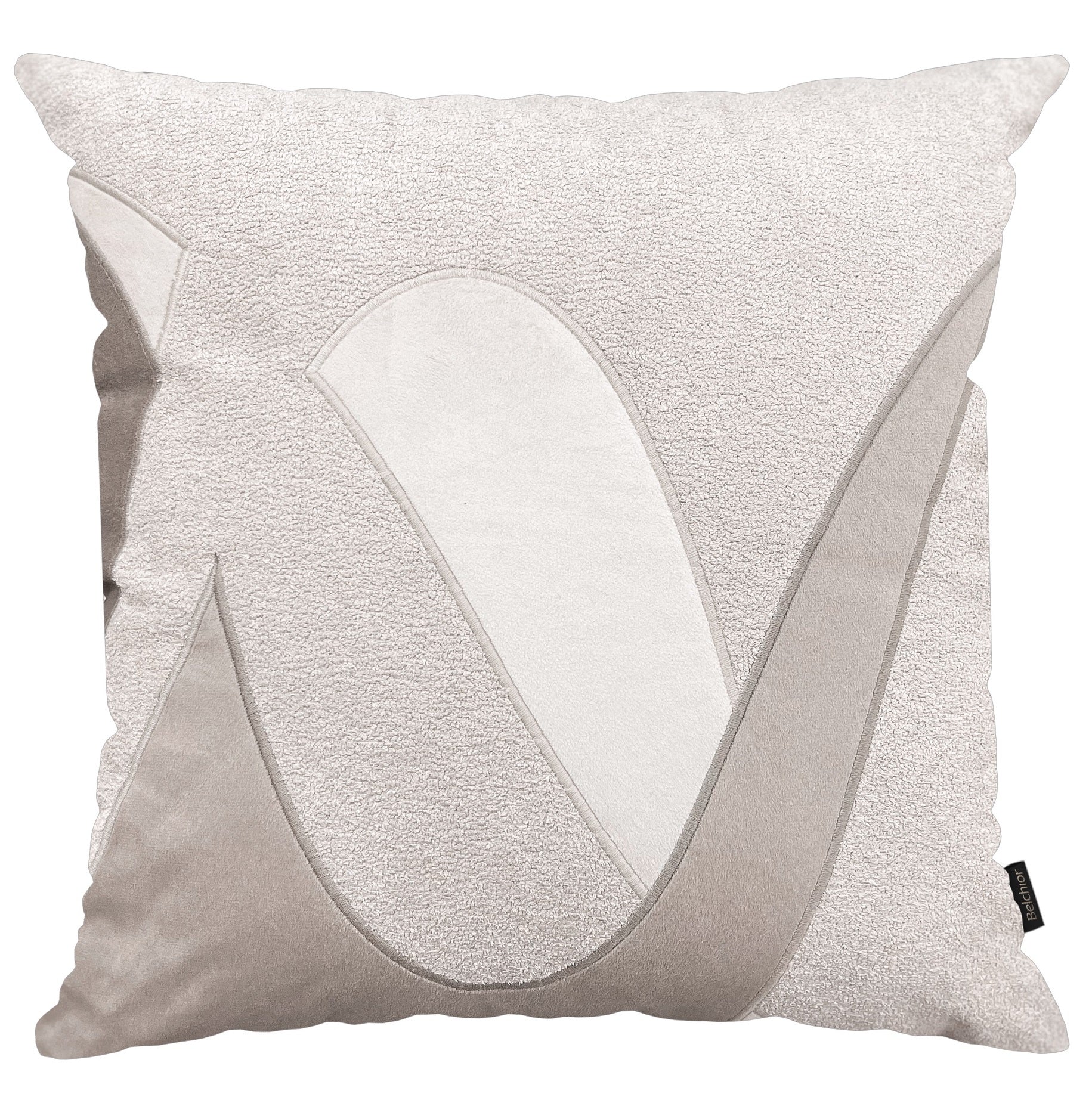 CAPA DE ALMOFADA CASA-ESSENZIALE CONCEPT 430 COM BORDADO E APLICACAO 50 cm x 50 cm