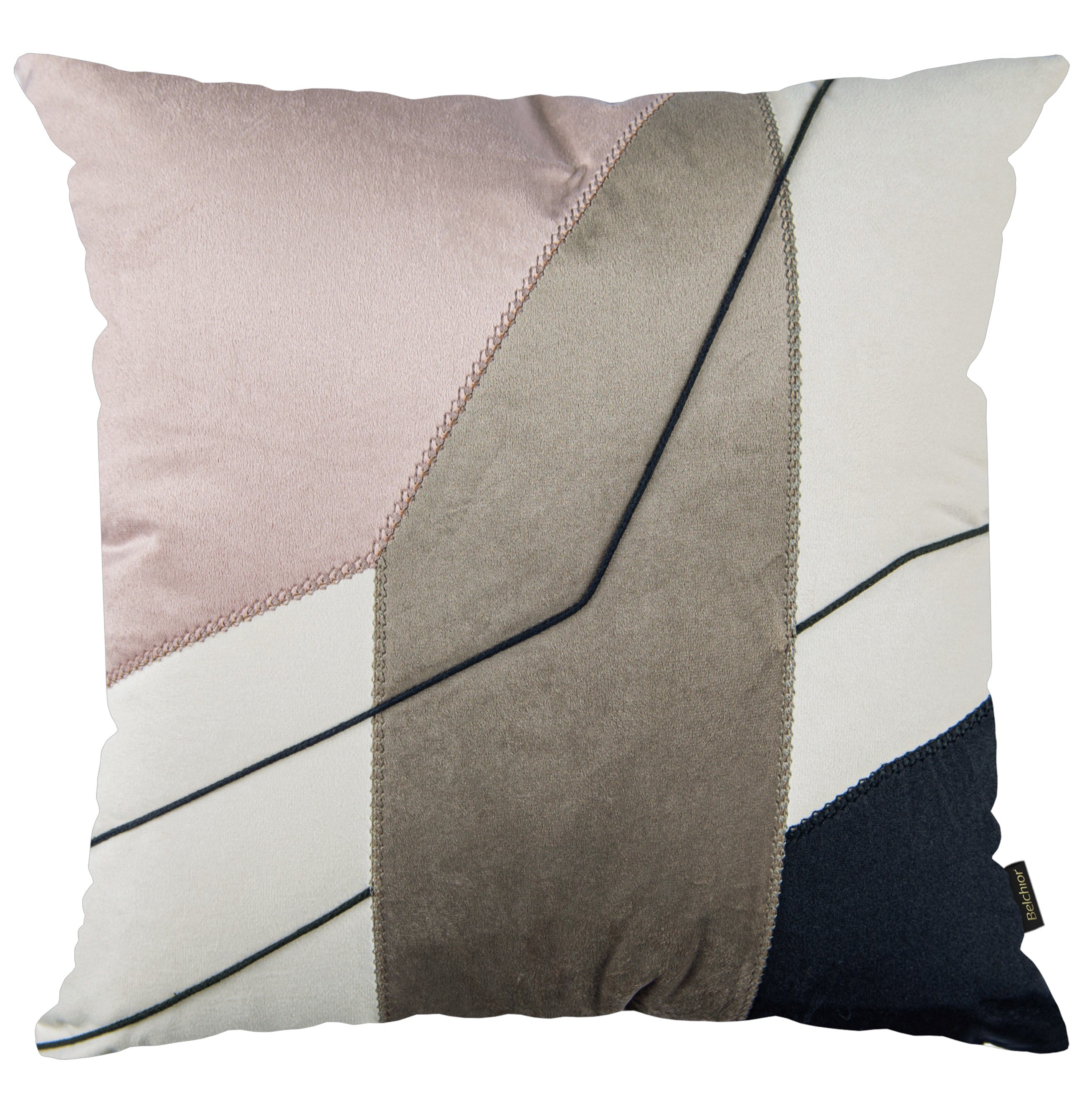 CAPA DE ALMOFADA CASA-ESSENZIALE CONCEPT 425 COM BORDADO E APLICACAO 50 cm x 50 cm